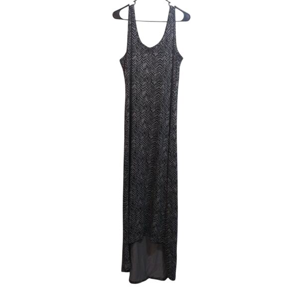 Workshop Republic Clothing Black Chevron Sleeveless Tank Maxi Dress Size L - Picture 1 of 7